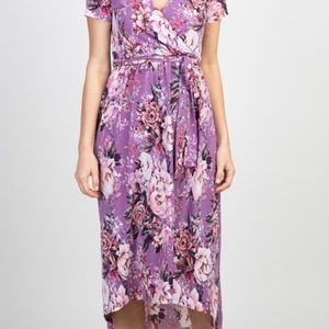 Pinkblush lavender floral maternity dress